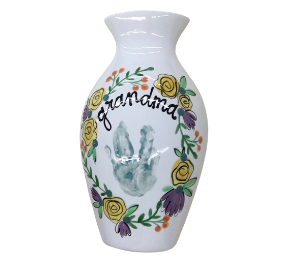 Bayshore Floral Handprint Vase