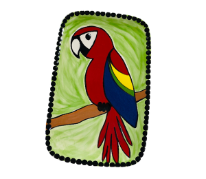 Bayshore Scarlet Macaw Plate