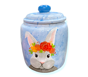 Bayshore Watercolor Bunny Jar