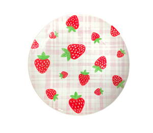 Bayshore Strawberry Plaid Plate