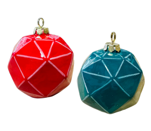 Bayshore Jewel Toned Faceted Ornament