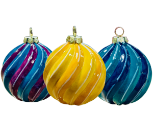 Bayshore Jewel Toned Spiral Ornament